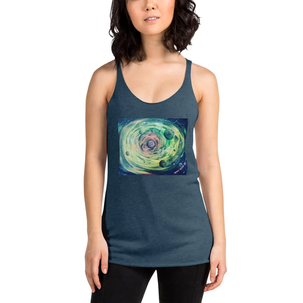 Neon Planet Spiral Women's Racerback Tank