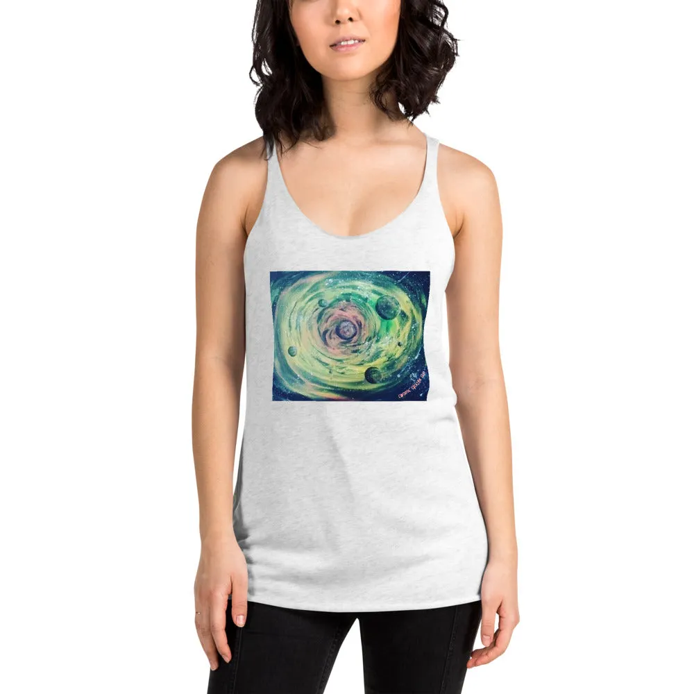 Neon Planet Spiral Women's Racerback Tank