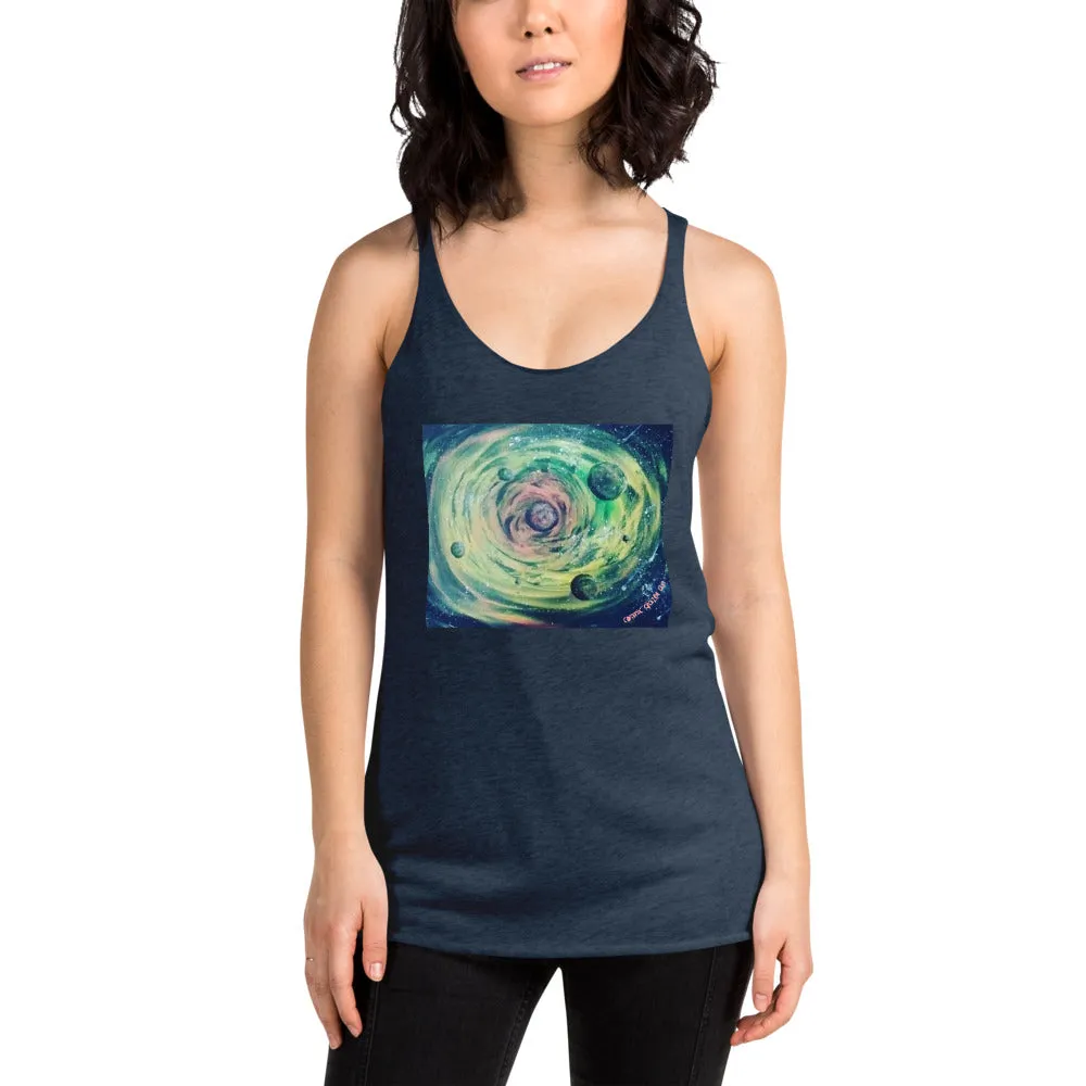 Neon Planet Spiral Women's Racerback Tank