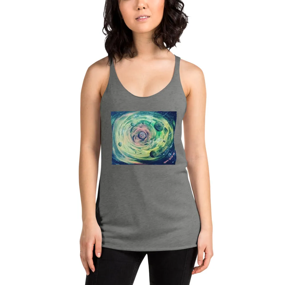 Neon Planet Spiral Women's Racerback Tank