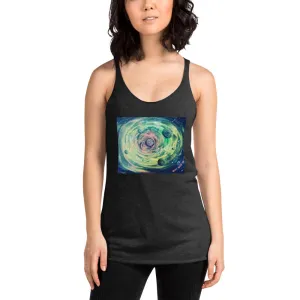 Neon Planet Spiral Women's Racerback Tank