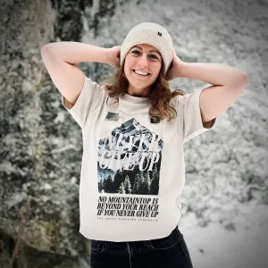 Never Give Up Women's 'Lifestyle Tee' | Premium Heavyweight |