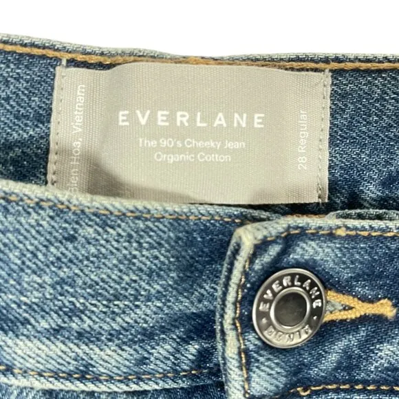 NEW Everlane The 90s Cheeky Jean Womens 28 Vintage Mid Blue Denim
