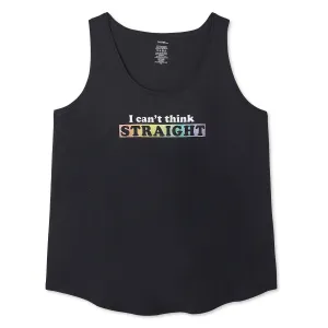 New with tags! George Plus Women's Pride Tank, Black, I Can't Think Straight! Sz 1X!