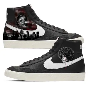 Nike Blazer Mid Sneakers | Black and White | "Say Their Names’’