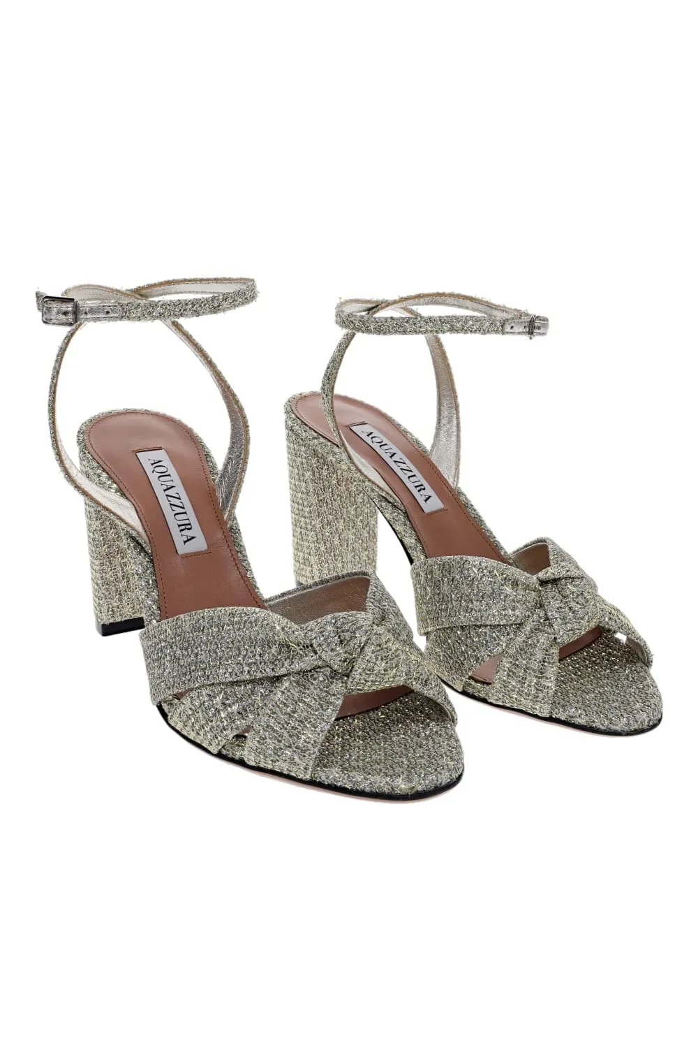 Nina Metallic Knotted Tweed Sandal