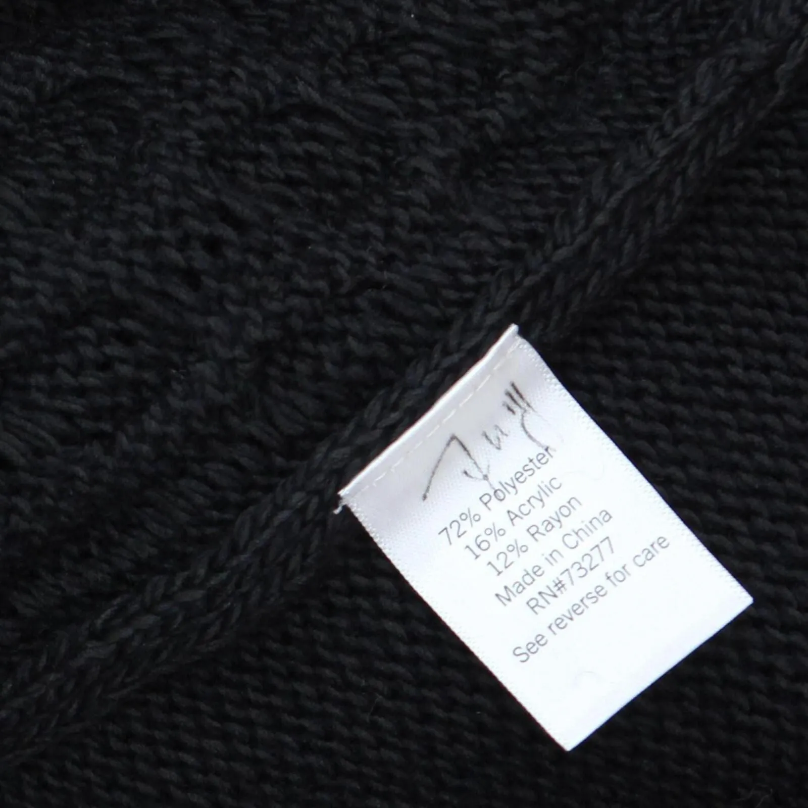 Nine West Women's Mix-Stitch Turtleneck Sweater WW13S114RS2 Black M