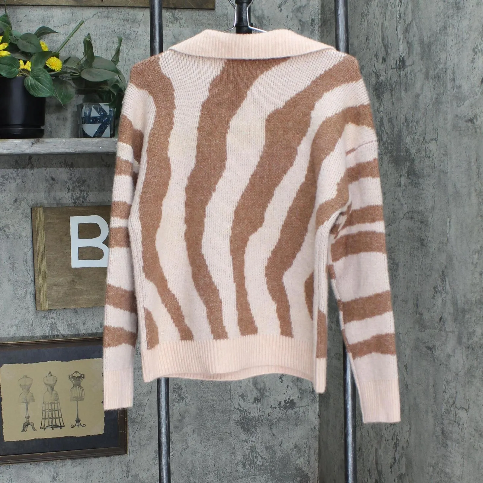 Nine West Women's Polo Collared Sweater WW23S137RP