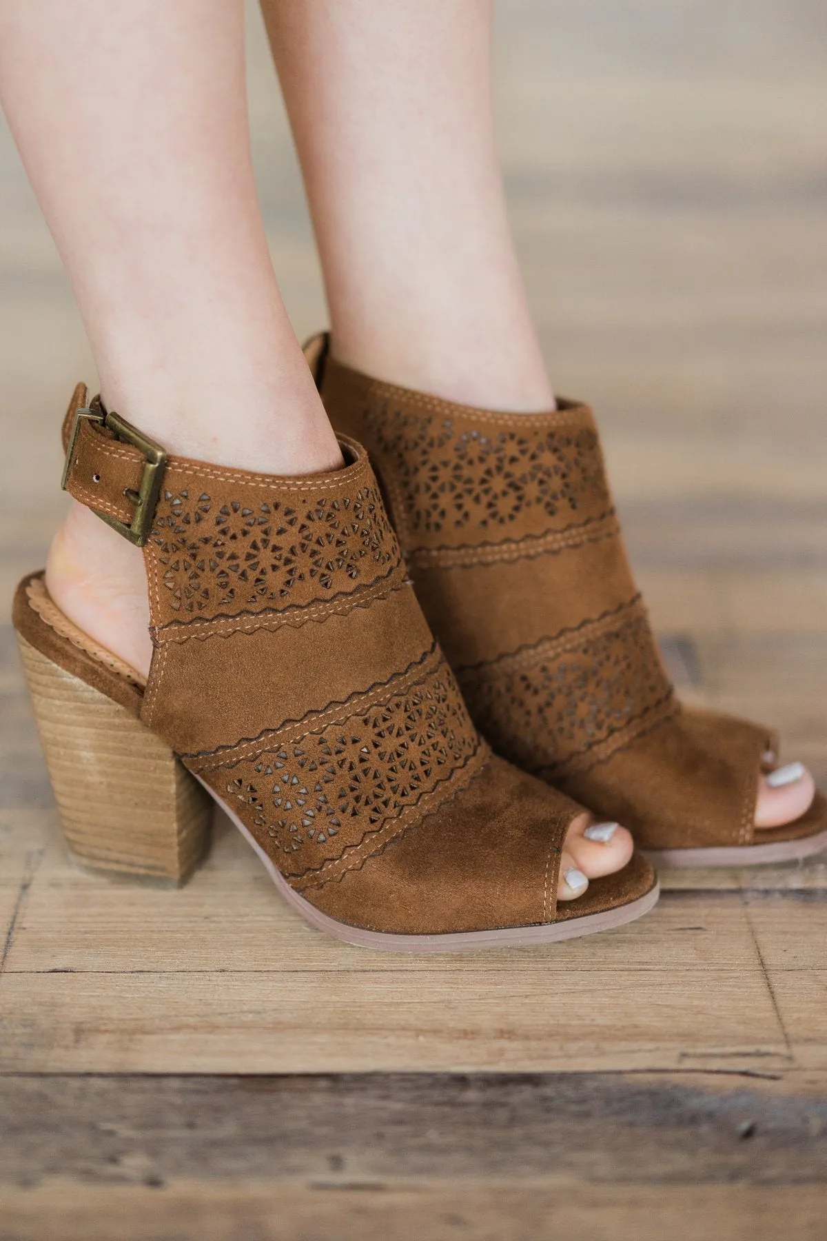 Not Rated Girl B Flossin Booties ~ Tan