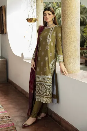 NW-11 | Qalamkar Qline Linen Winter Collection 2021 | Unstitched Embroidered Organza Suits