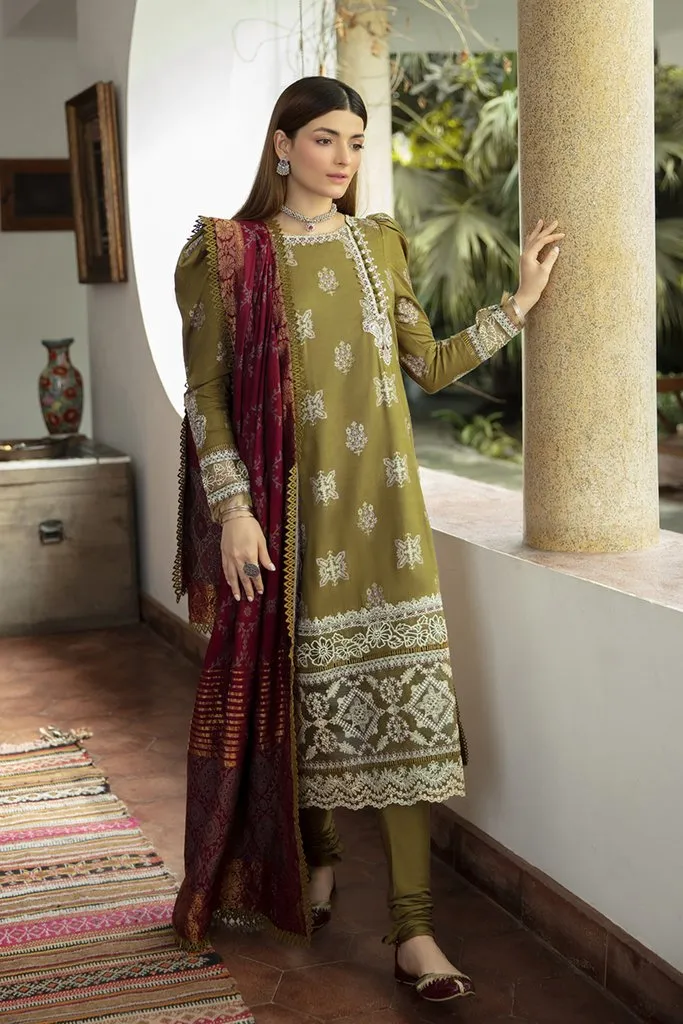 NW-11 | Qalamkar Qline Linen Winter Collection 2021 | Unstitched Embroidered Organza Suits