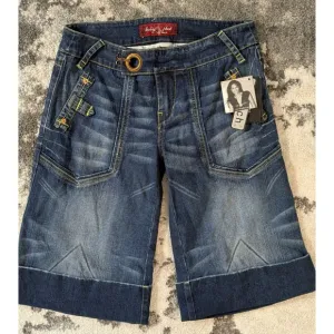 NWT Baby Phat Denim Shorts Women's Size 9 Blue Distressed Vintage Y2K