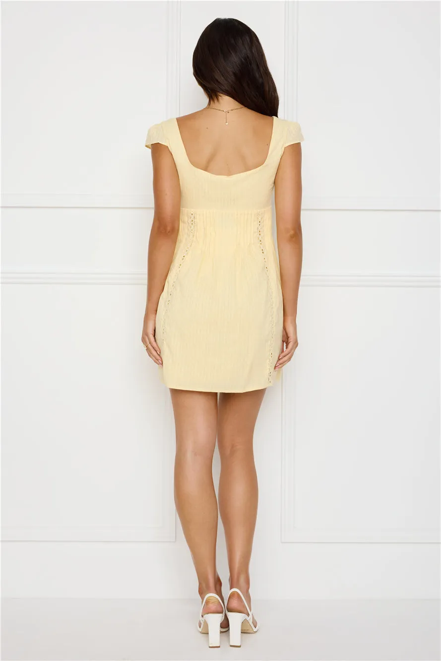 Oak Tree Mini Dress Yellow