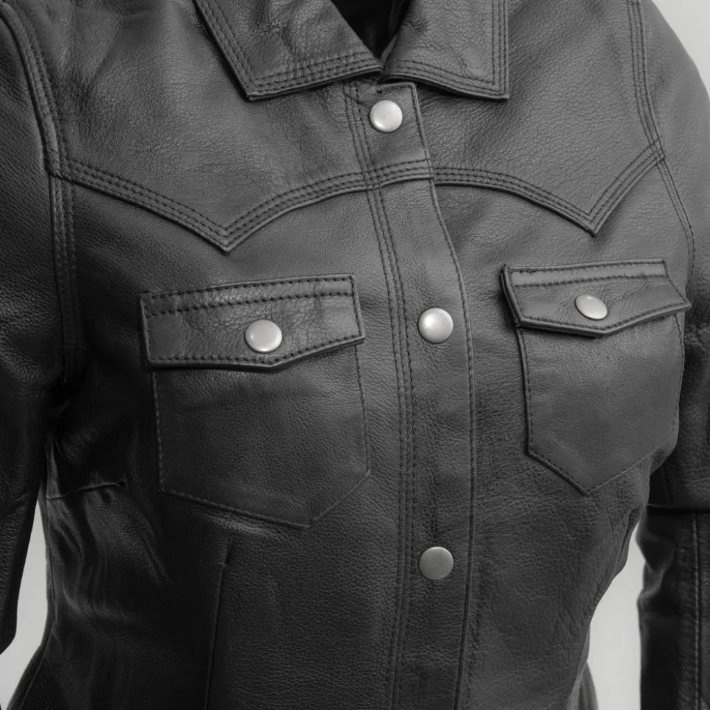 Onyx Women's Leather Motorcycle Shirt - Extreme Biker Leather
