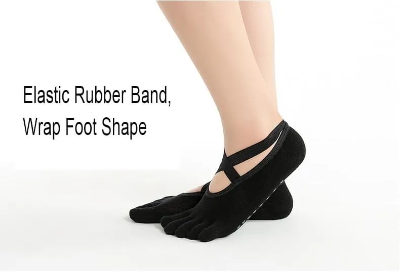 Open Toe Anti Slip Ballet Yoga Socks