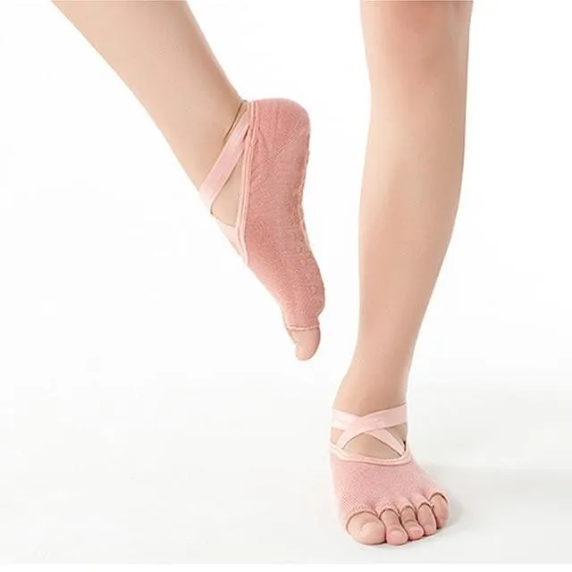 Open Toe Anti Slip Ballet Yoga Socks