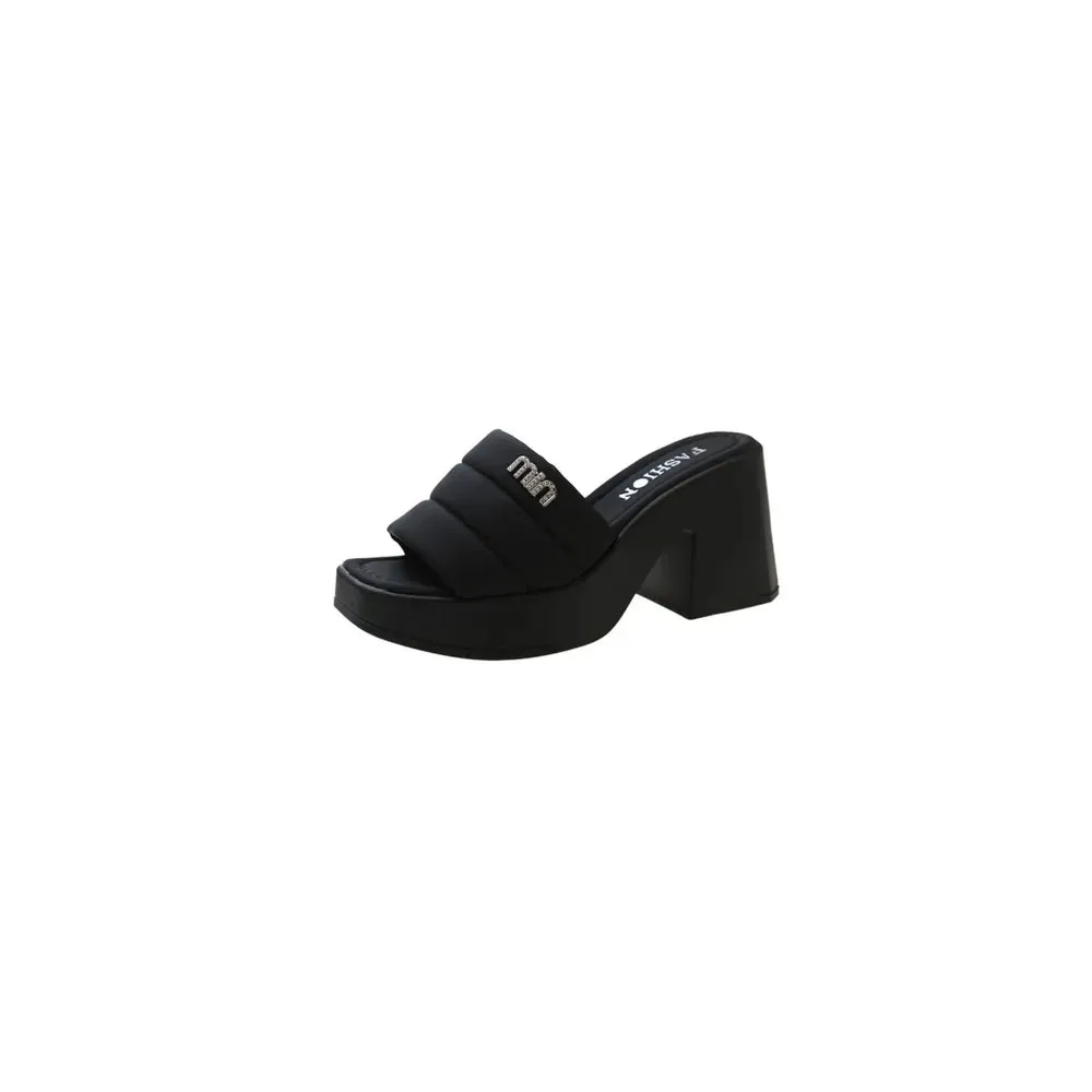 Open Toe Block Heels Sandals
