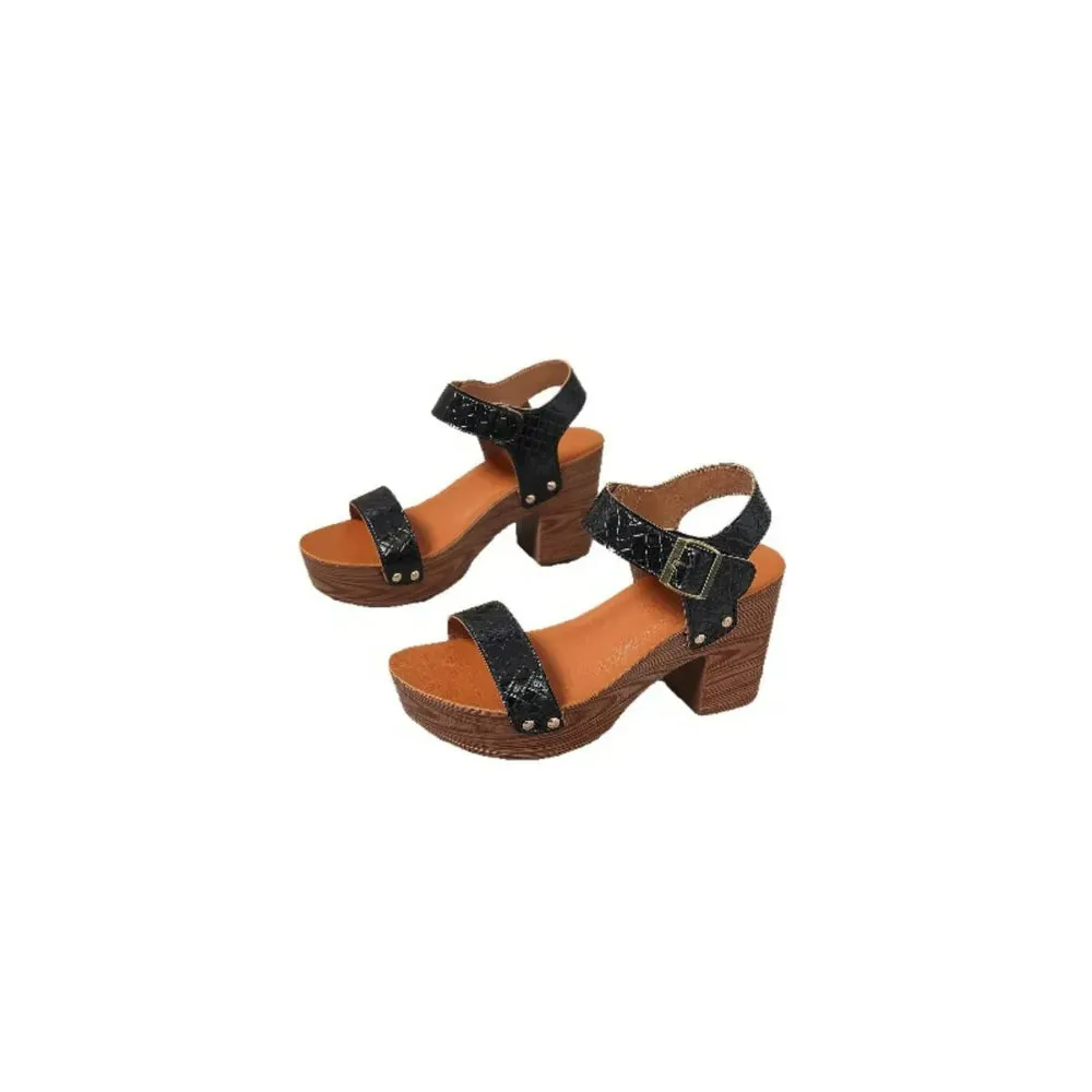 Open Toe Block Heels Sandals