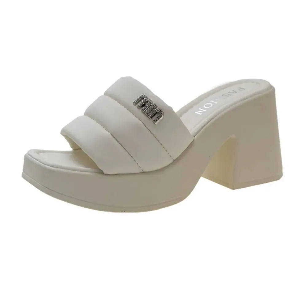Open Toe Block Heels Sandals