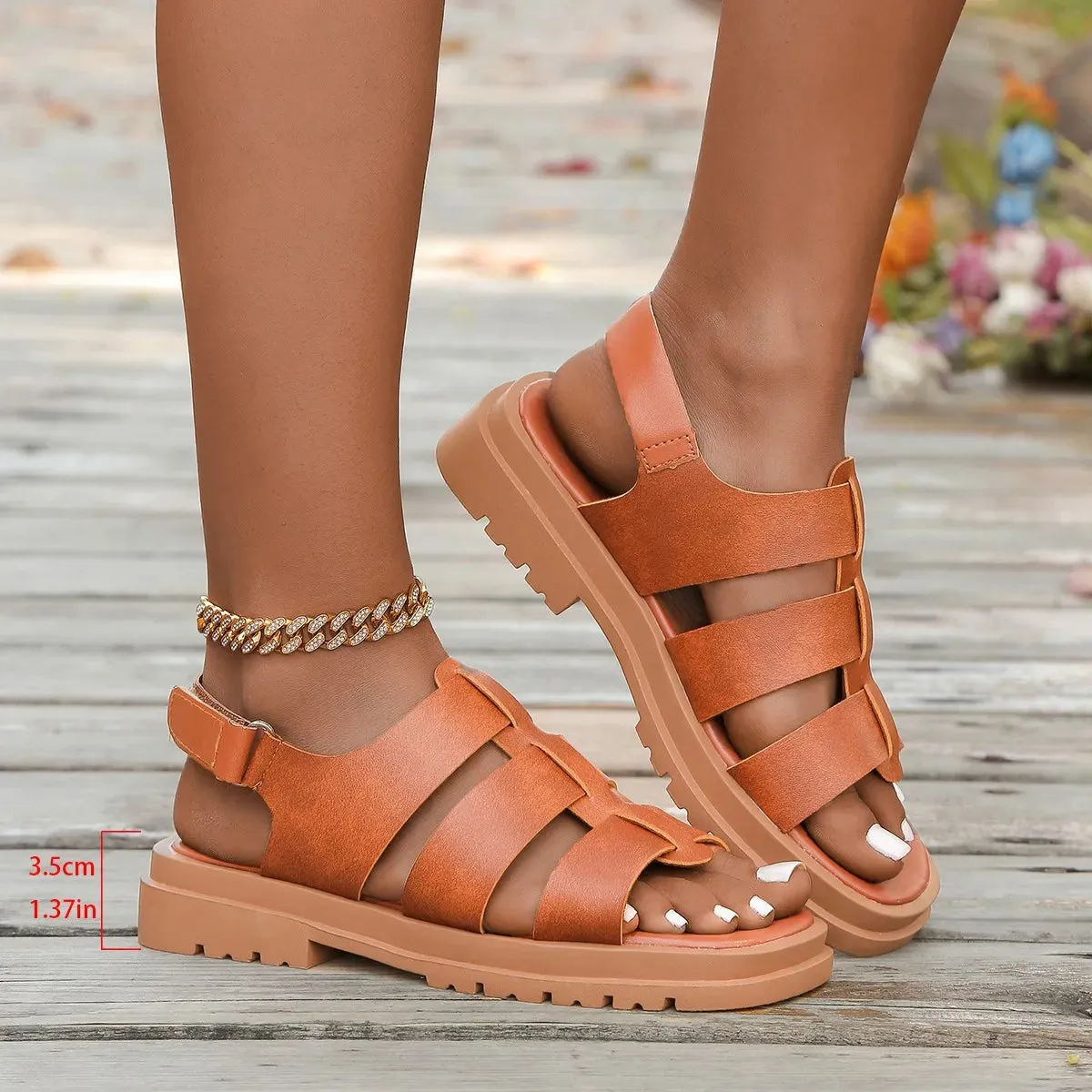 Open Toe Flats Sandals