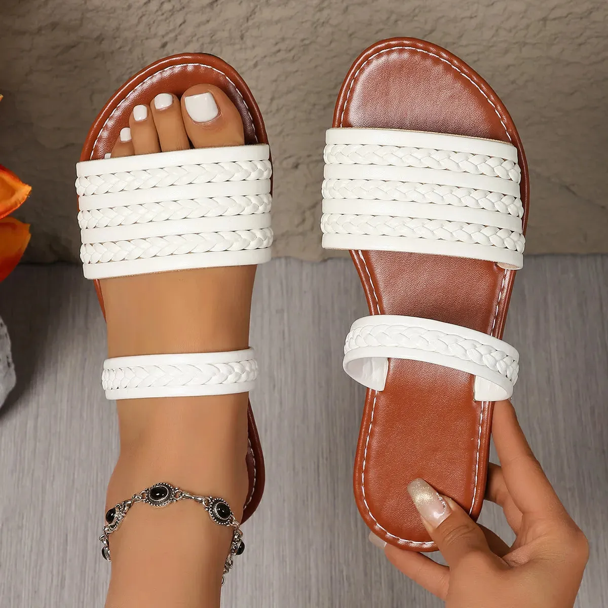 Open Toe Flats Sandals