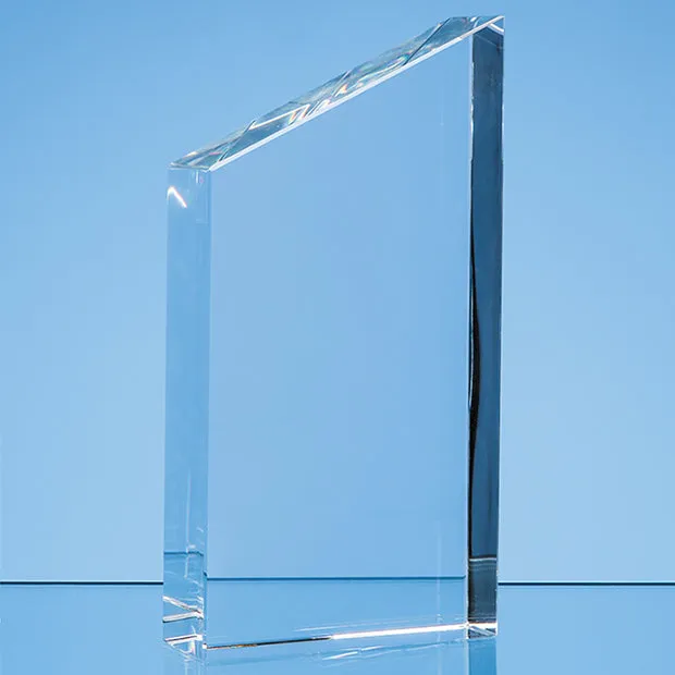 Optical Crystal Diagonal Slope Award (Subsurface Engraved)