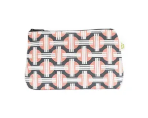 Orient Zipper Pouch – Salmon Pink (10" x 6" x 3")
