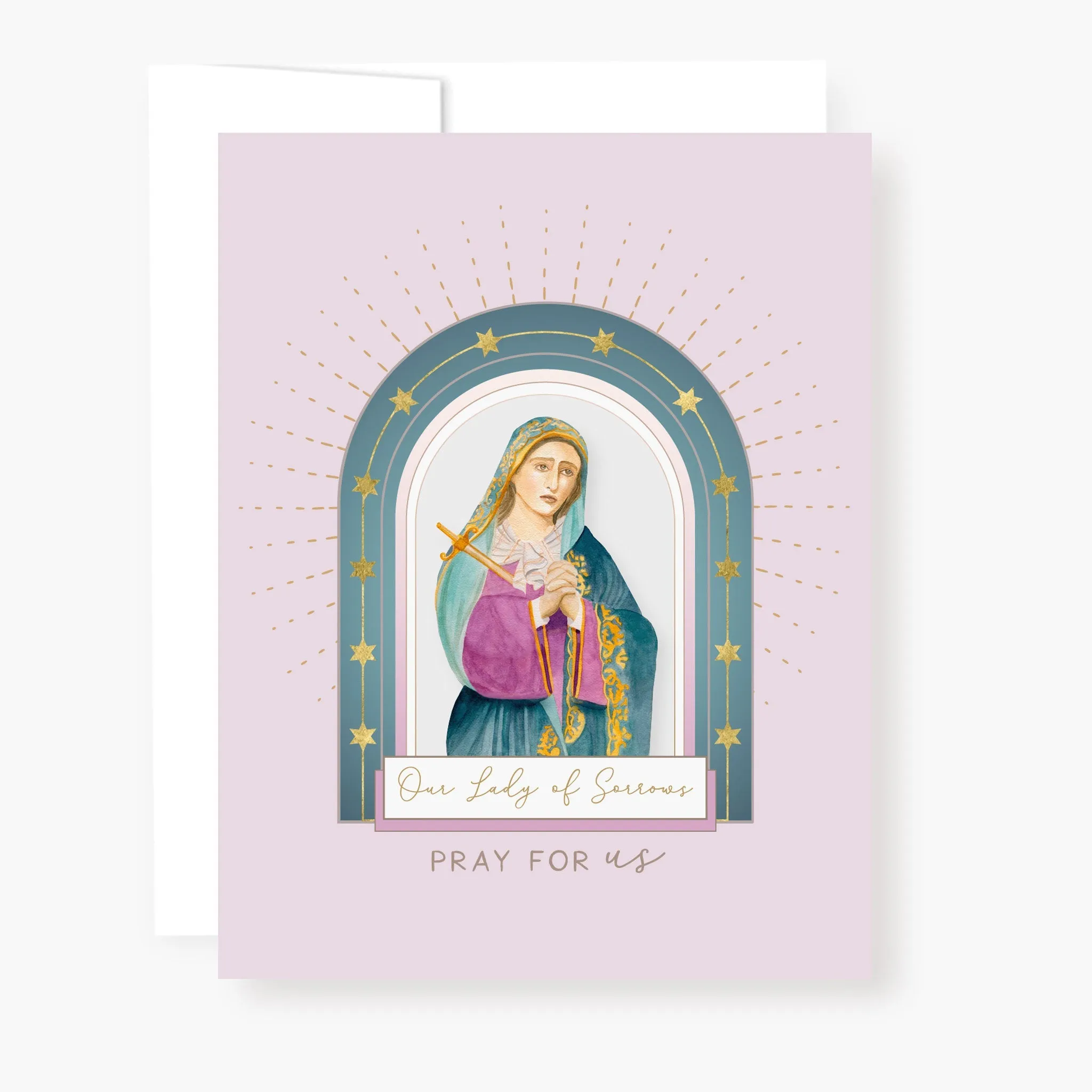 Our Lady of Sorrows Novena Card | Light Purple