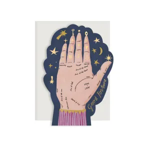 Palm Reading Die Cut Foil Encouragement Card