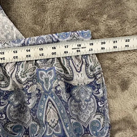 Papinelle Pajamas Set 100% Cotton Women's XL Shorts Summer Blue Shirt Top