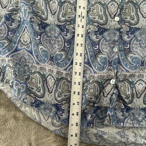 Papinelle Pajamas Set 100% Cotton Women's XL Shorts Summer Blue Shirt Top