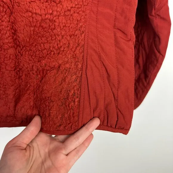 Patagonia Women's Vintage Retro X Fleece Jacket Rust Red Orange Small