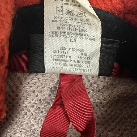 Patagonia Women's Vintage Retro X Fleece Jacket Rust Red Orange Small