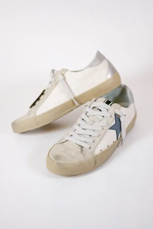 Paula Beige Croc Blue Star Sneakers