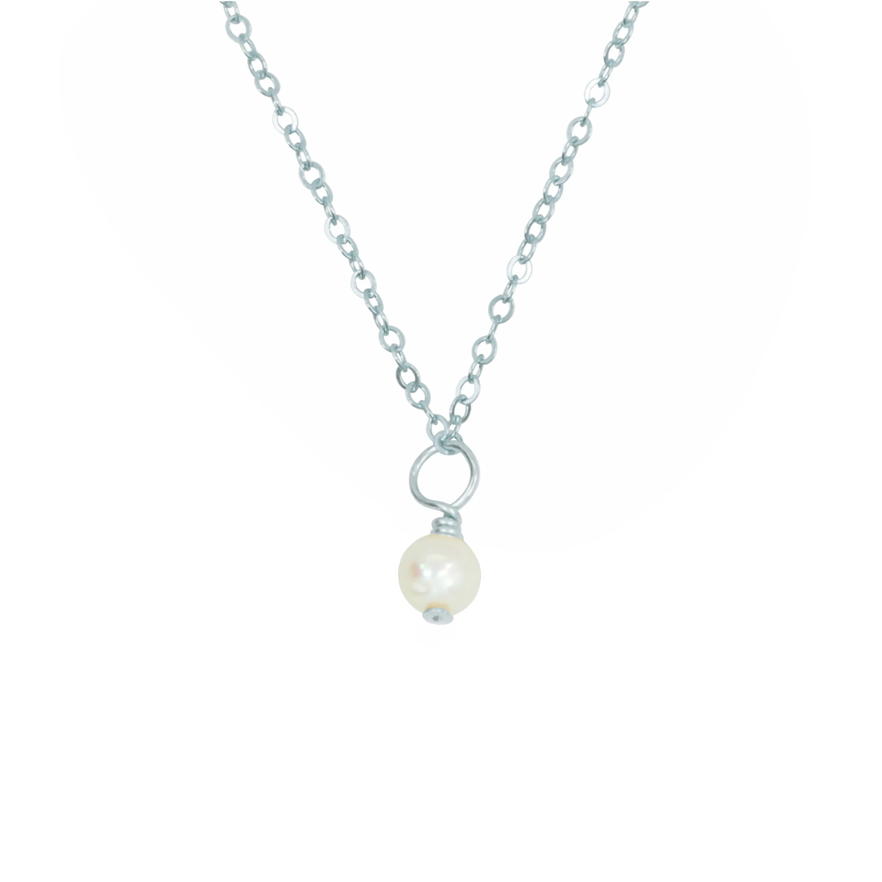 Pearl Droplet Necklace (6MM Beads)