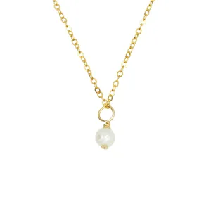 Pearl Droplet Necklace (6MM Beads)