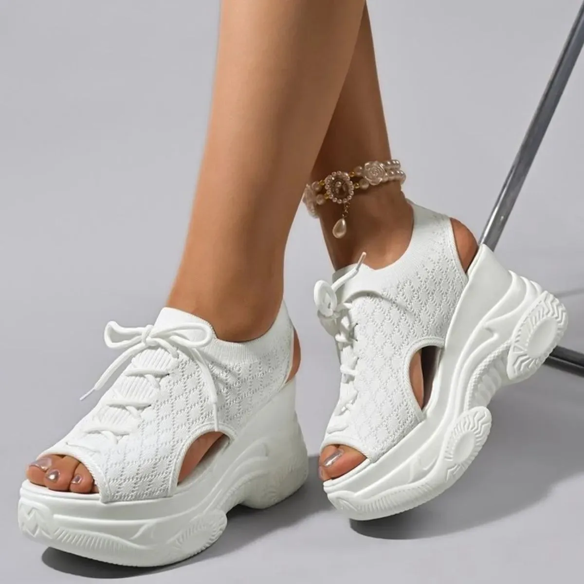 Peep Toe Platform Sandals