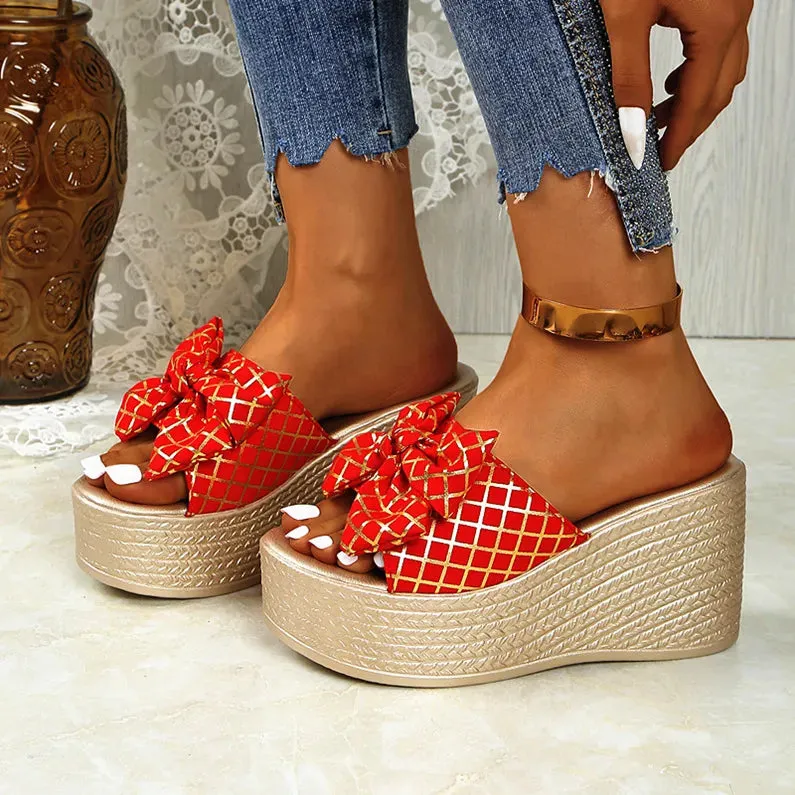 Peep Toe Wedge Sandals