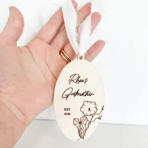 Personalized Godparent Birth Month Ornament