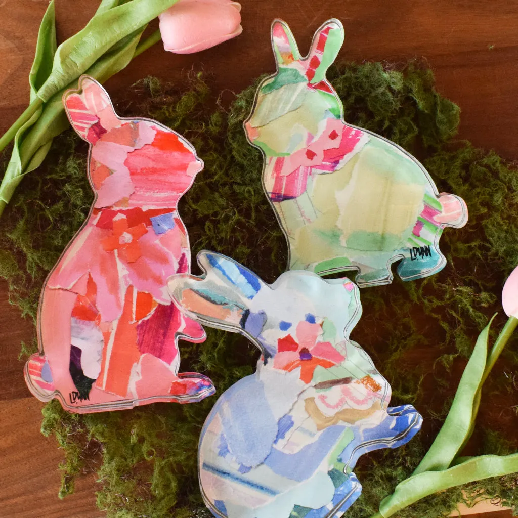 Pink Bunny Acrylic Block
