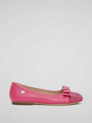 Pink Crystal Skull Flats (Kids)