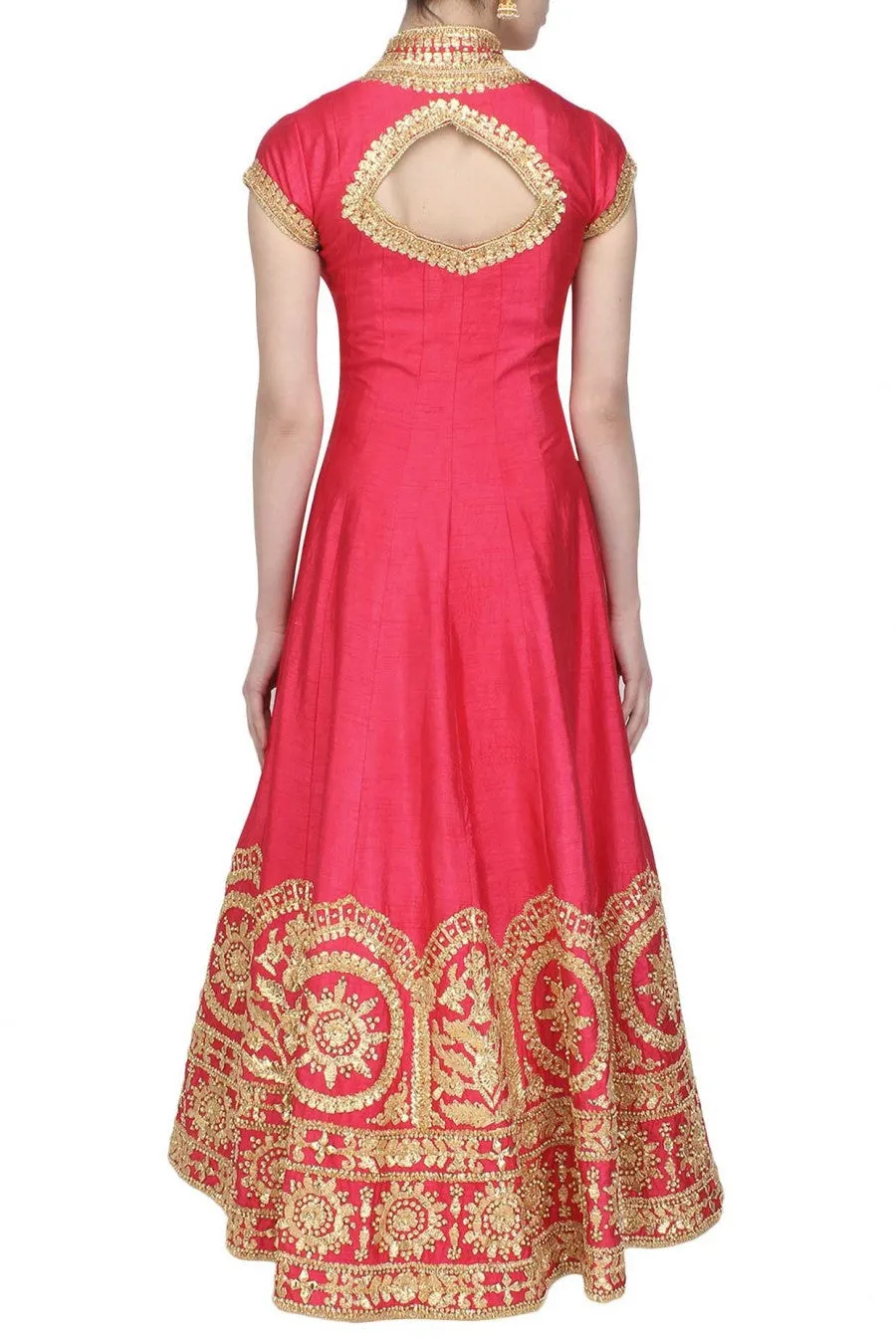 Pink Gotta Patti Anarkali