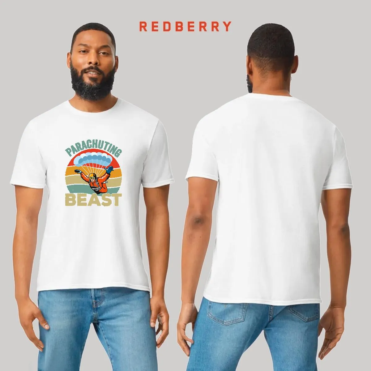 Playera Hombre Paracaidismo Deporte Vintage SK1027