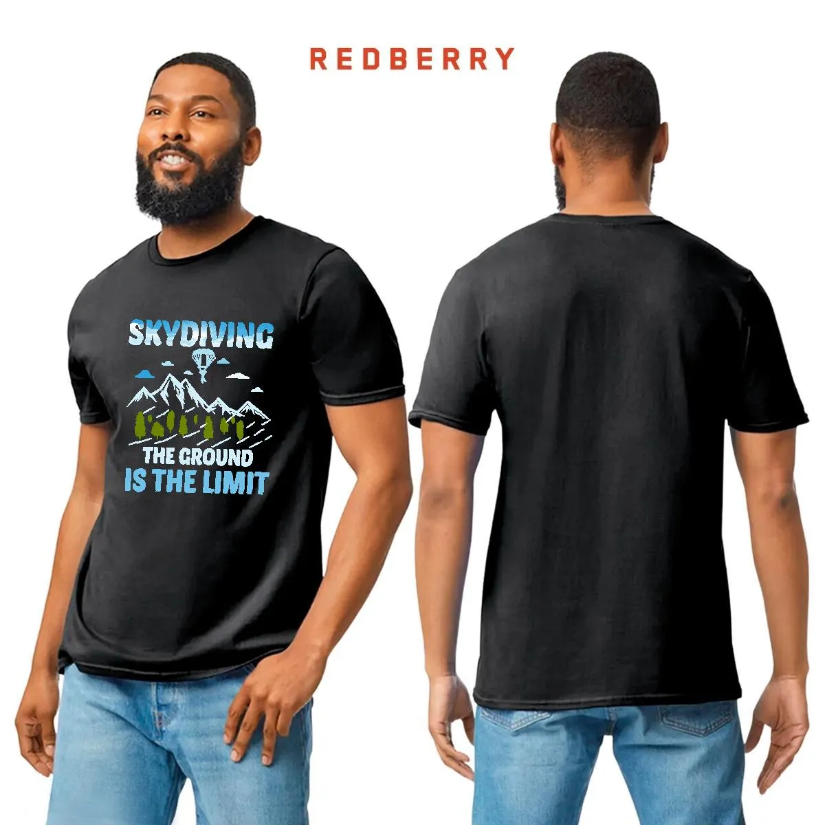 Playera Hombre Paracaidismo Deporte Vintage SK1037