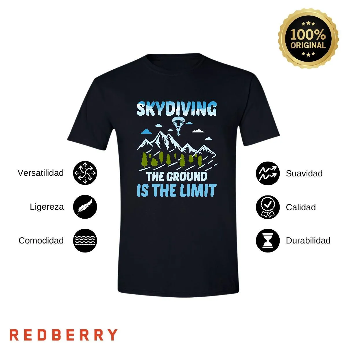 Playera Hombre Paracaidismo Deporte Vintage SK1037