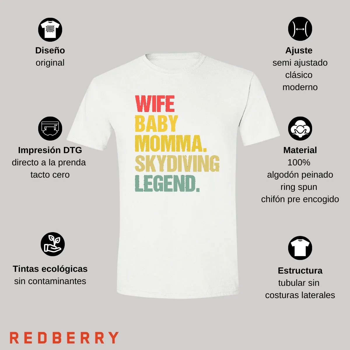 Playera Hombre Paracaidismo Deporte Vintage SK1045
