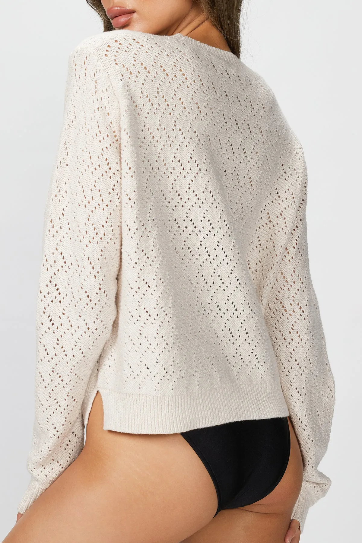 POINTELLE CREWNECK