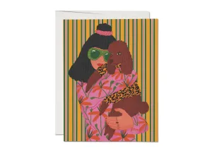 Poodle Woman Card