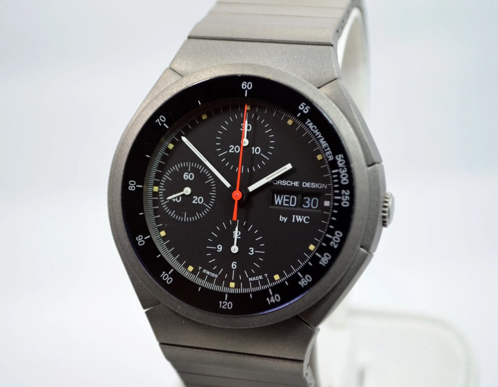 Porsche Design by IWC 3702 Titanium Chronograph Day Date Auto Watch Box Papers