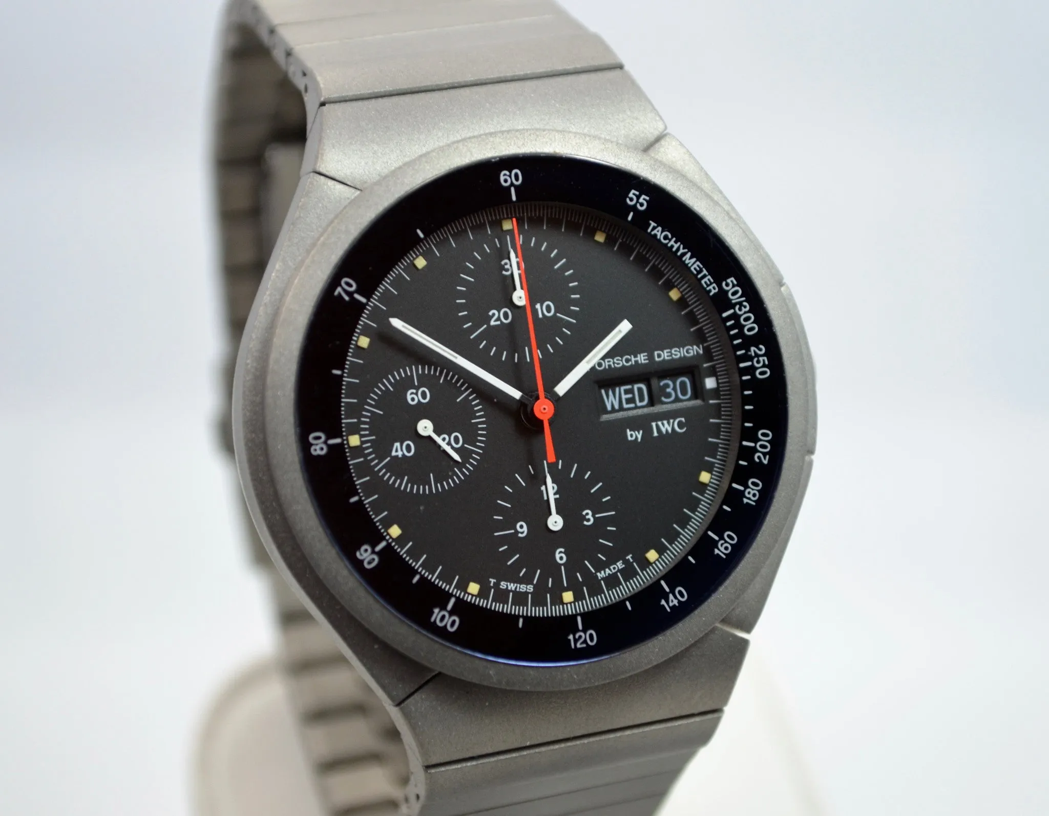 Porsche Design by IWC 3702 Titanium Chronograph Day Date Auto Watch Box Papers